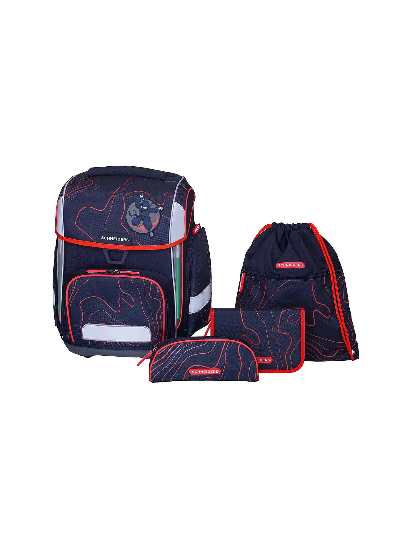 SCHNEIDERS | Schultaschen Set Ergolite 9tlg Ninja Revenge | 